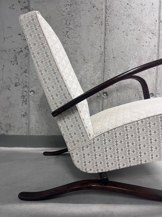 Image 1 of Pair of Halabala H269 Armchairs – Jindřich Halabala Art Deco Czech Lounge Chair