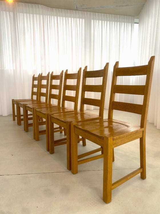 Image 1 of 6 Esszimmerstühle aus massiver Eiche - zeitlos & robust