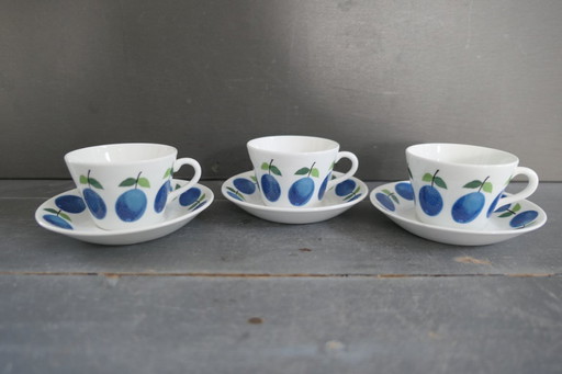 Vintage Gustavsberg Tasse und Untertasse Prunus Schweden