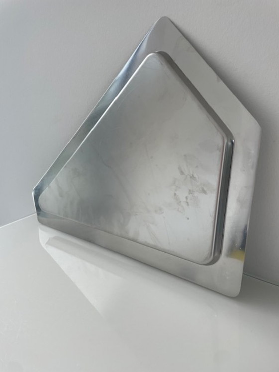 Image 1 of Ciotola dal design moderno in acciaio inox, forma asimmetrica