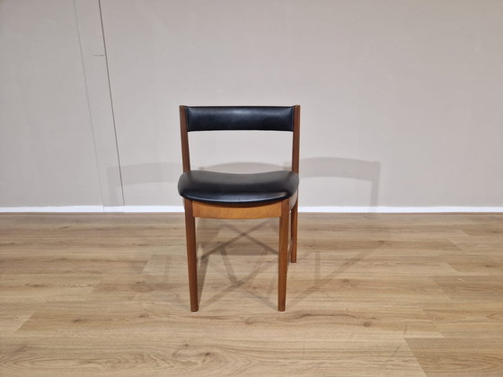 Image 1 of 4X Vintage Ah. Mcintosh 1970 - Chairs - Teak - Leather