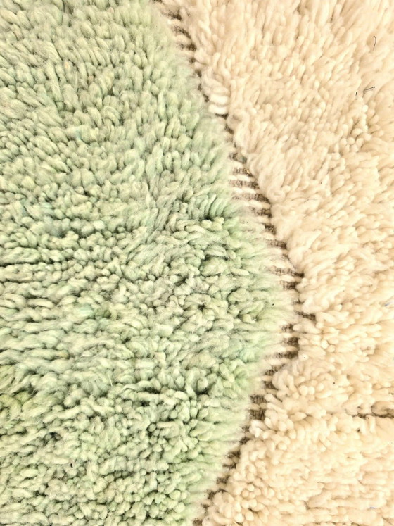 Beni Ouarain rug in natural wool, handmade using traditional methods, green, 1.5/2.5 m – Alias, Rugs & carpets (photo 3 of 5)