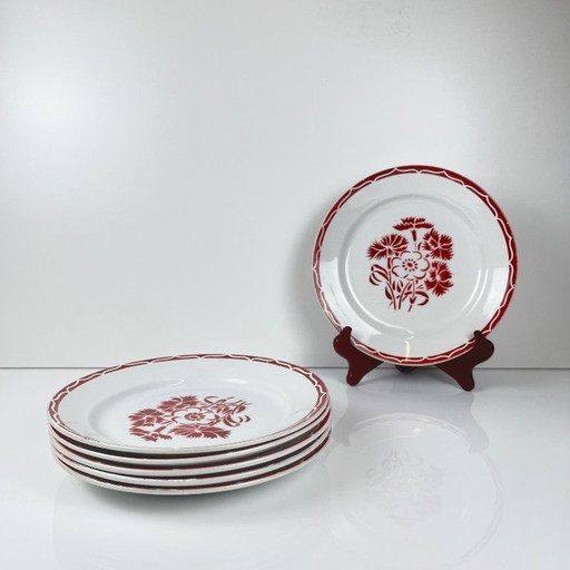 Set van 6 "Annecy" dinerborden, KG Lunéville, 20e eeuw
