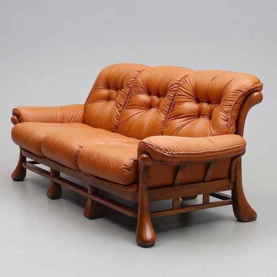 Image 1 of Leather Seating Set, 3 Pieces 