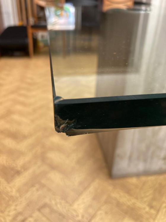 Image 1 of tavolo da pranzo in cemento e vetro di Saporiti, Italia 1960