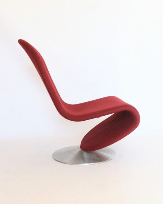 Poltrone Verner Panton Rosso Bordeaux Serie System 1-2-3 – Verpan, Textile, Wool (photo 7 of 15)