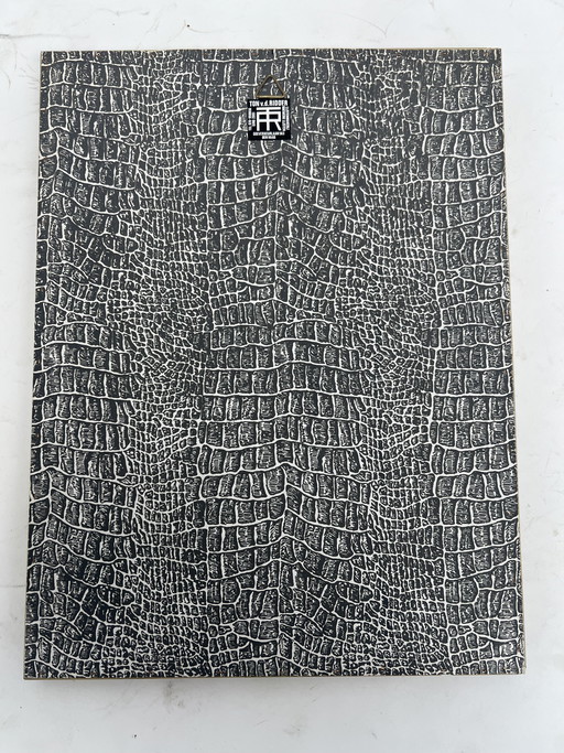 Peinture d'art populaire mexicaine vintage sur écorce