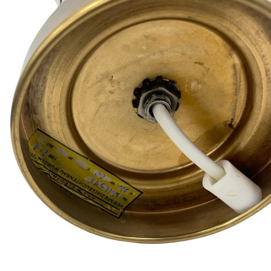 Image 1 of AKA Leuchten – Tischleuchte aus Kristall und Messing, Deutschland, 1970er Jahre, Mid-Century Modern