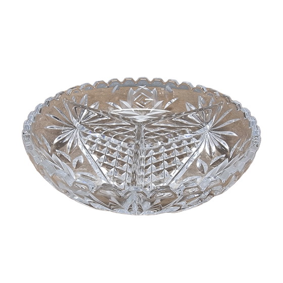 Image 1 of Vintage Polished Crystal Appetizer Bowl