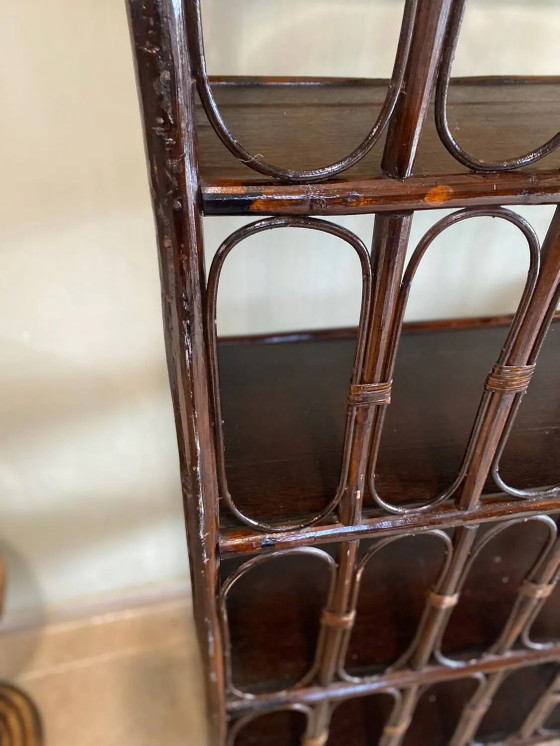 Vintage rattan shelf – Shelving unit, Wicker (photo 11 of 15)