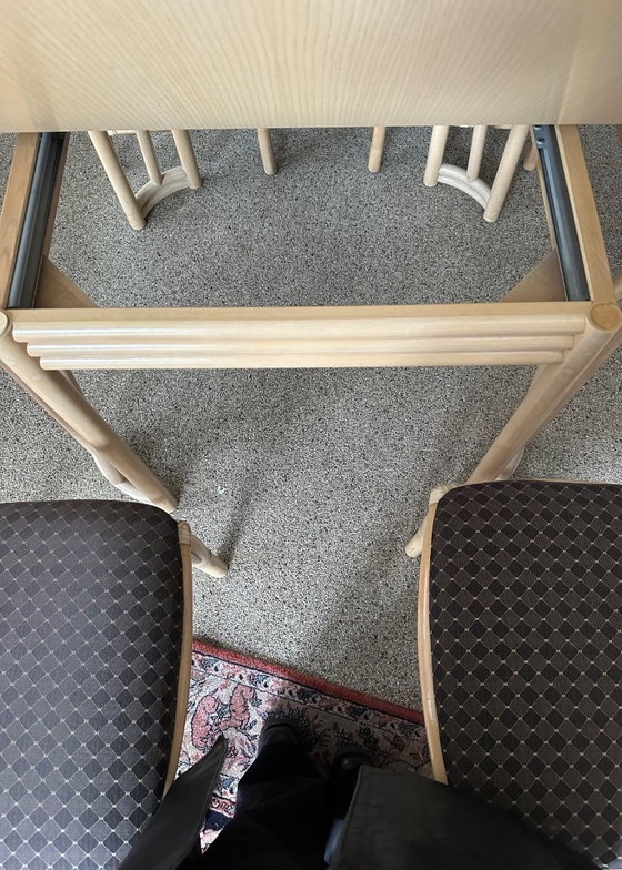 Image 1 of Mesa y sillas extensibles de bambú Roberti Rattan estilo años 60