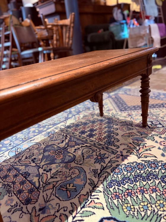 Image 1 of Table basse/banc caractéristique en chêne massif de style néo-Renaissance