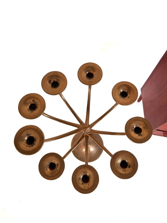 Image 1 of Candeliere brutalista XL in bronzo, Michael Harjes '70