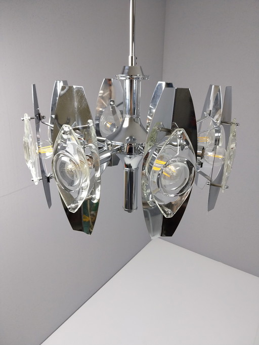 Lustre italien vintage par Oscar Torlasco pour Stilkronen, 1960s