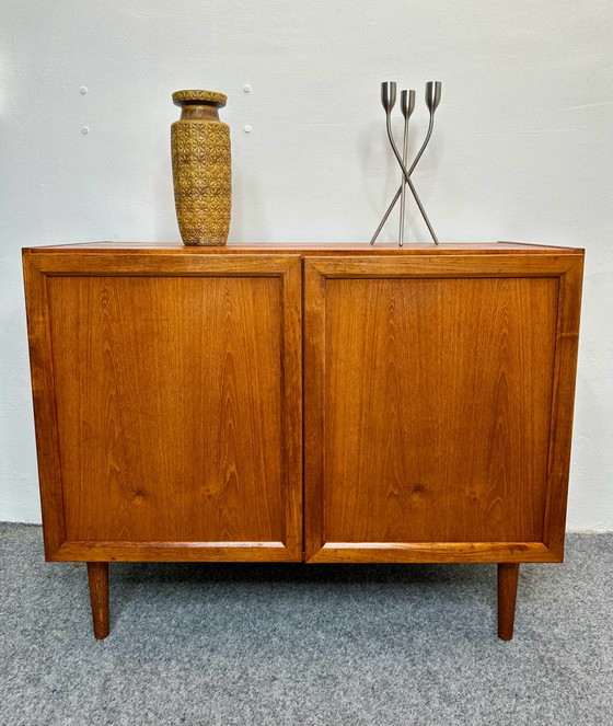 Buffet bas en teck design danois Mid Century, années 50 60 Vintage, Bois, Marron (photo 5 sur 11)