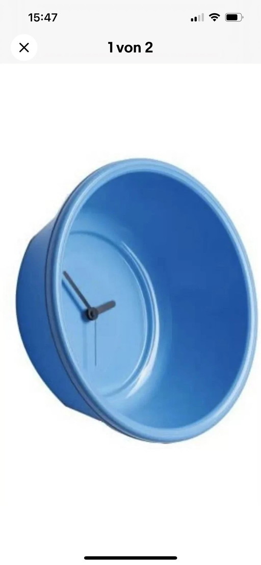 Diamentini e Domenico Design Wall Clock Washbasin 30cm Blue