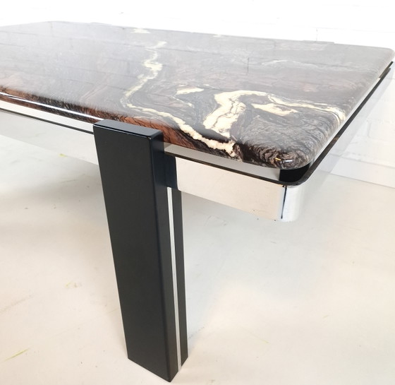 Vintage Salontafel Cipollino Marmer Brutalist Jaren 70 – Marble (photo 5 of 8)