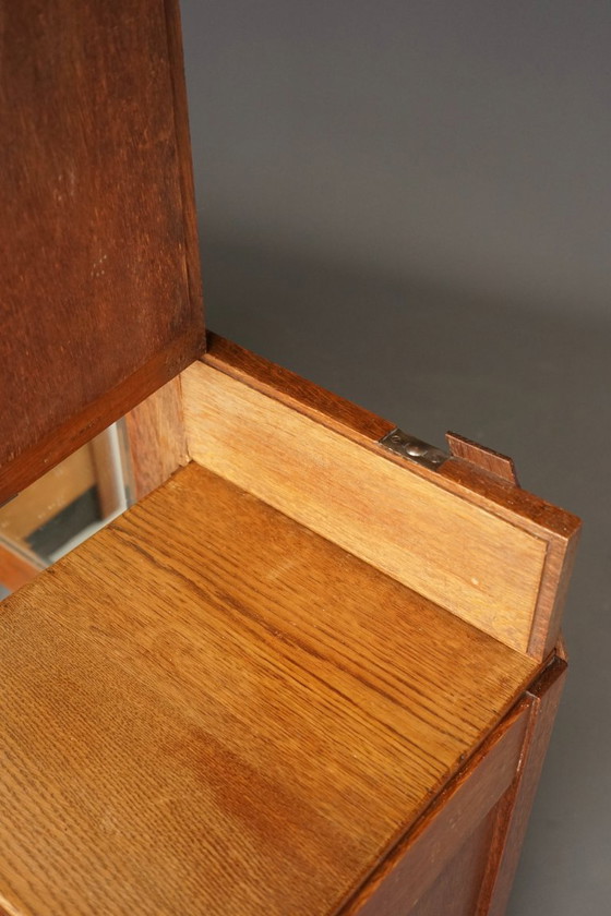 Image 1 of Haagse School Art Deco Dressing Table in oak. 1930s