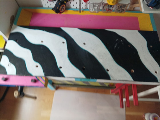 Hand Painted Crafting Bench – Paintings & Drawings, Wood (photo 5 of 8)