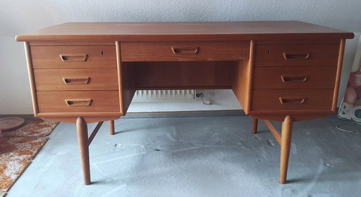 Mid Century Deense Teakhouten Schrijftafel, 1960S