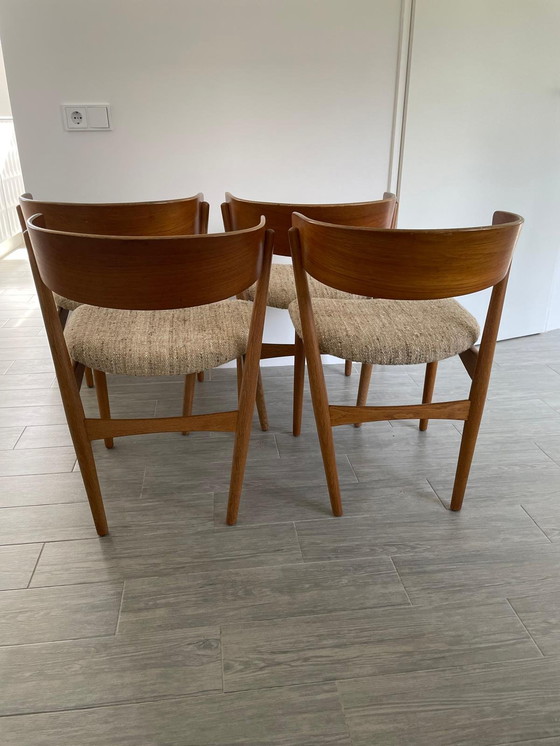 Image 1 of 4 x Helge Sibast Esstischstühle, Modellnummer 7, 1953