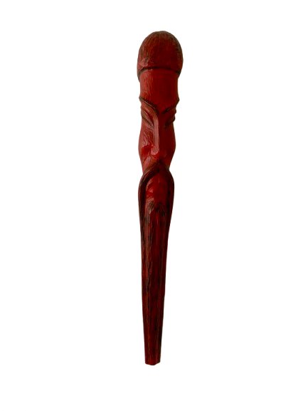 Zeldzame originele polychrome houten totemsculptuur – Jean Pons (1913-2005) – School van Parijs – beeldhouwkunst, Wood