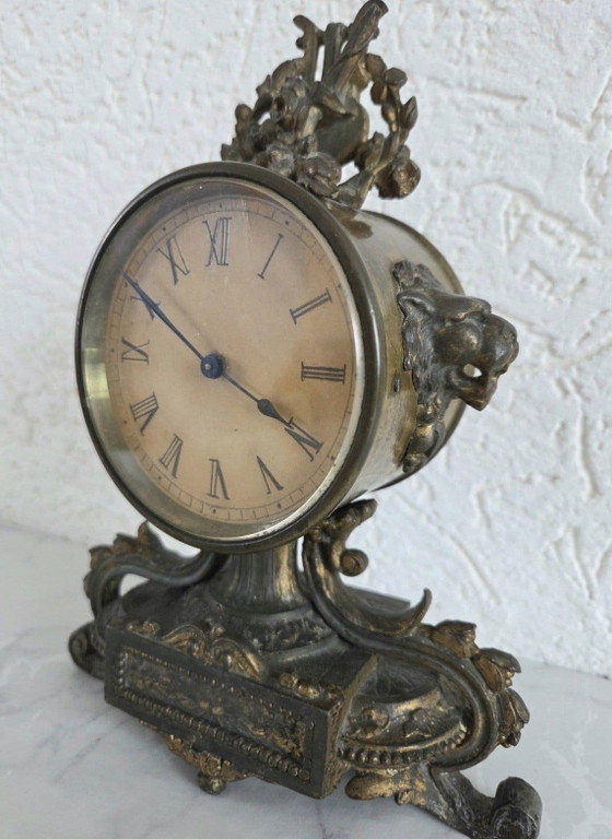 Antique Clock from 1884 – Metal, Brass (photo 7 of 7)