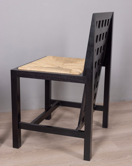 Image 1 of COPPIA DI SEDIE VINTAGE DEGLI ANNI '70, MODELLO D.S.3, DISEGNATE DA C.R. MACKINTOSH PER CASSINA