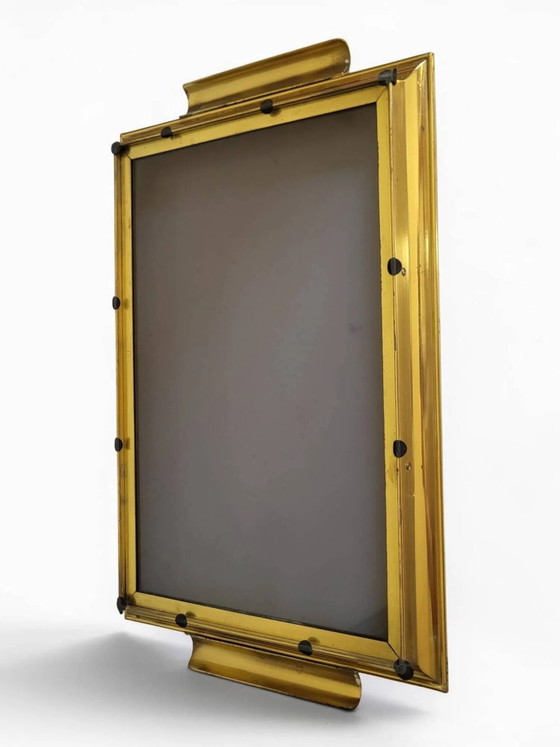 Messing Plateau Hollywood Regency 1960er – Tischdekoration, Brass (photo 9 of 11)