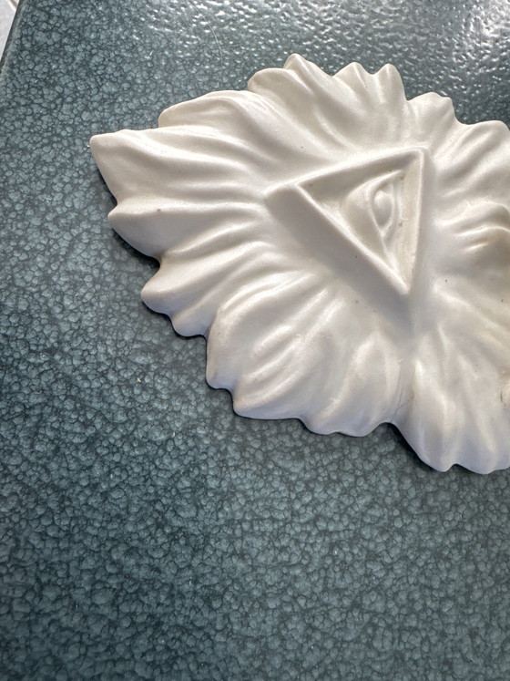 Image 1 of Bénitier ancien - Œil qui voit tout - Porcelaine biscuit, vers 1900