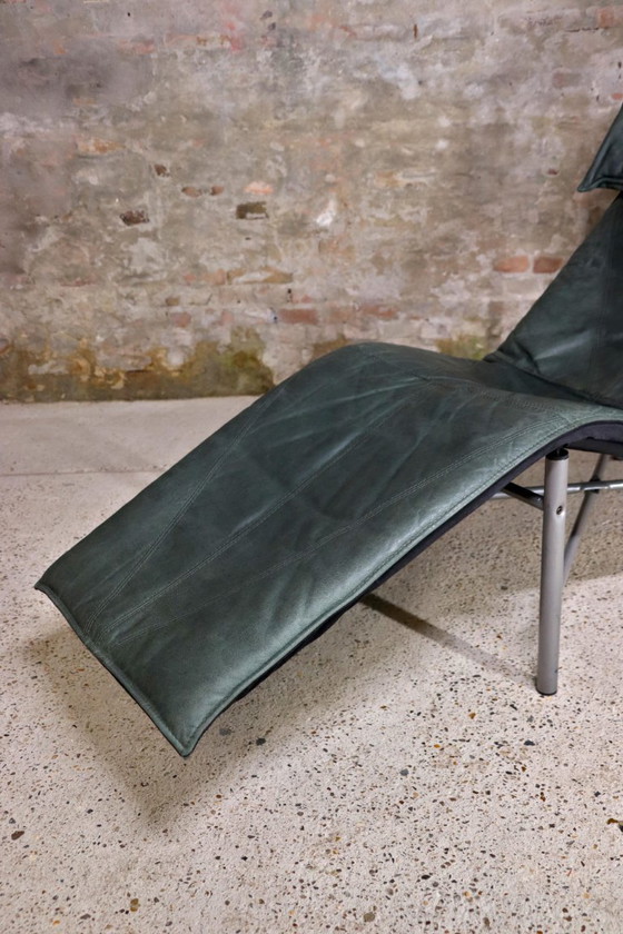 Image 1 of IKEA Skye Sessel aus grün gegerbtem Leder - Tord Björklund