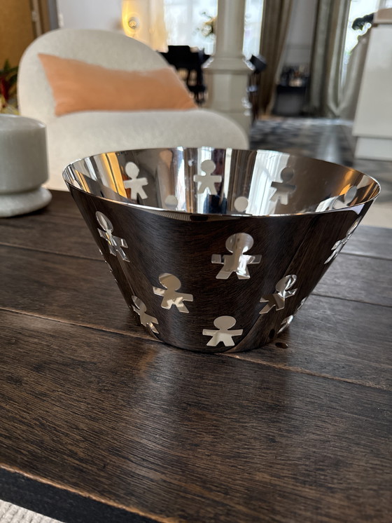 Image 1 of Alessi Girotondo durchbrochener Korb – Obstschale. Silber.