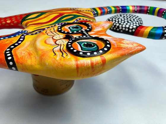 Image 1 of Cat figurine for the wall. Handcrafted by the artist.