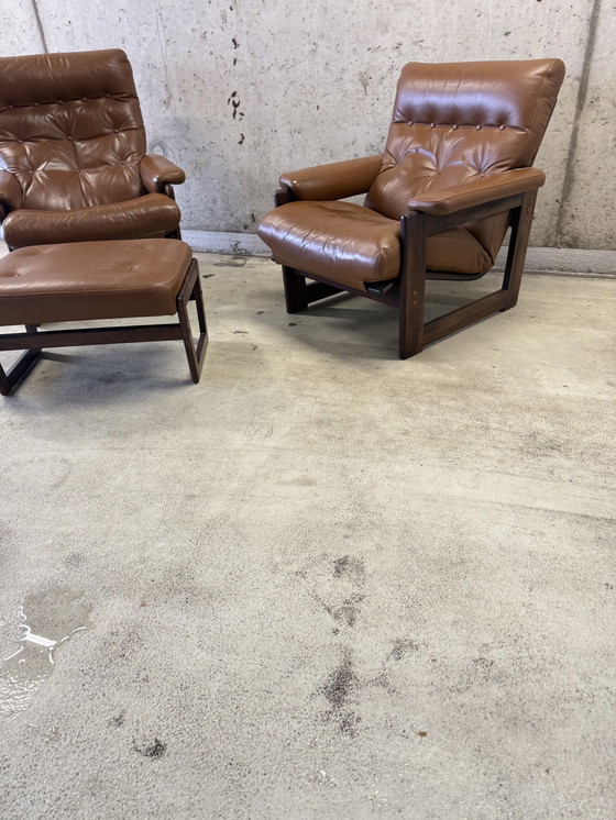 Image 1 of Set/2 Sillones Coja Culemborg Coñac Años 70