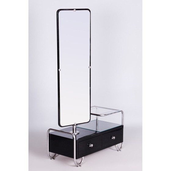 Image 1 of Vintage black Art Deco dressing table by Vichr a Spol, 1930s