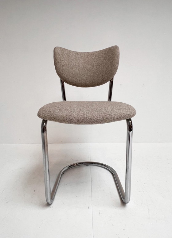 Image 1 of Juego de 4 sillas De Wit con estructura tubular retapizadas, años 60