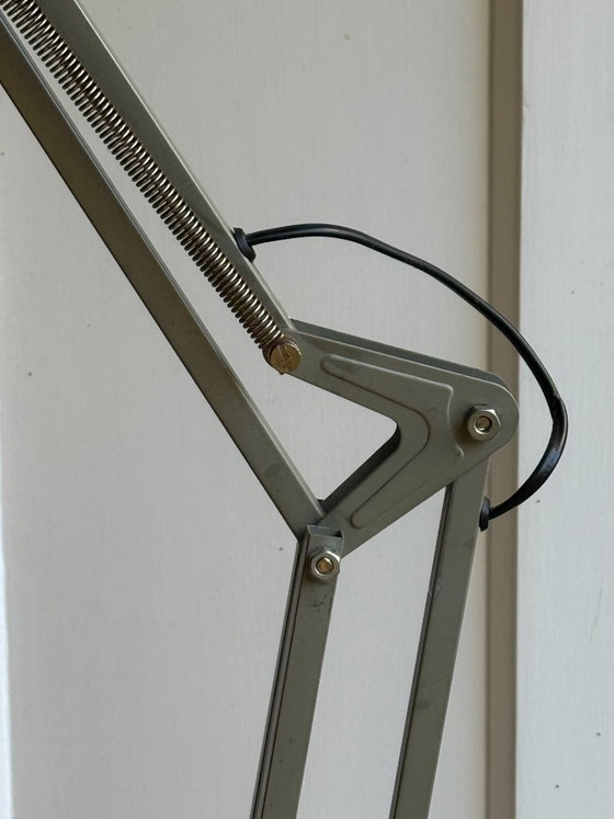 Lampada da terra in metallo grigio con molle - Stile industriale – Lampade da terra (photo 13 of 15)