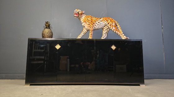 Image 1 of Brass and lacquer sideboard by Pierre Vandel, 1970s