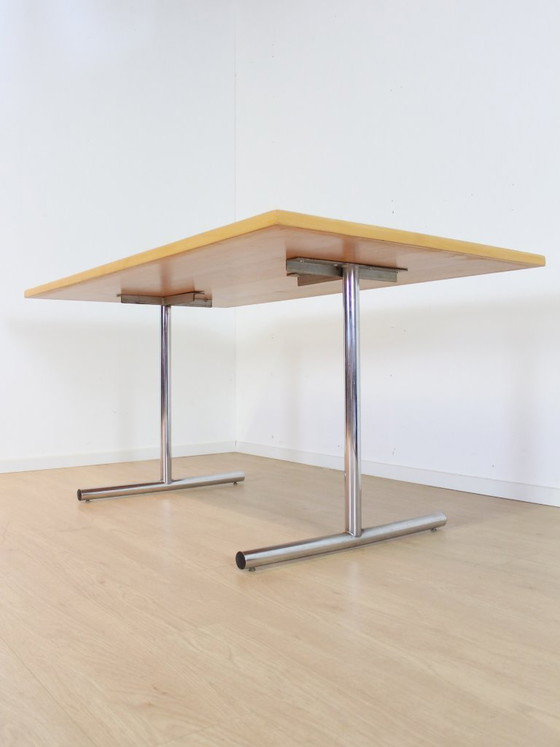 Image 1 of Dining Table – Oak/Chrome