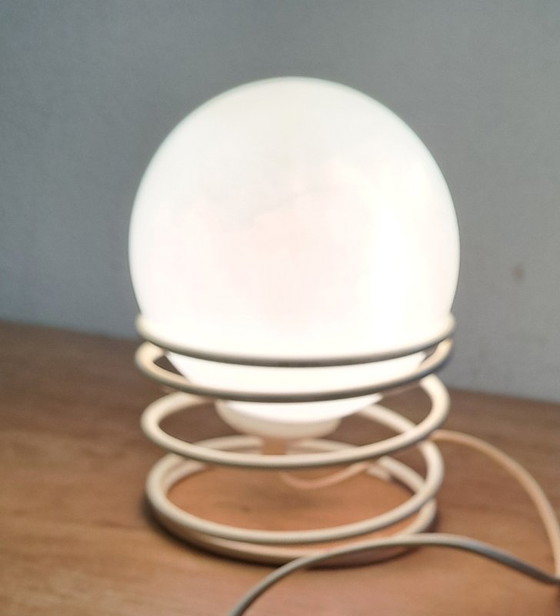 Image 1 of Space Age Spiral Globe Lamp – Vintage Belgian Lighting – 70s