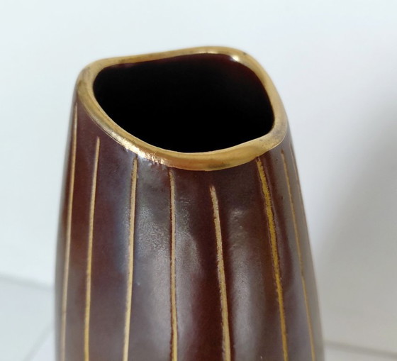 Bay Keramik Sgraffito Vase Nr 553-20 MCM Germany 40-50 – Vasen, Ceramic (photo 8 of 11)