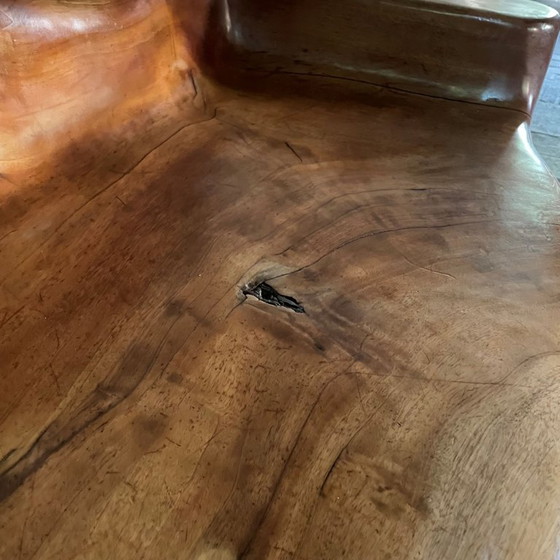 Image 1 of Grande, unica panca scultorea in legno massello