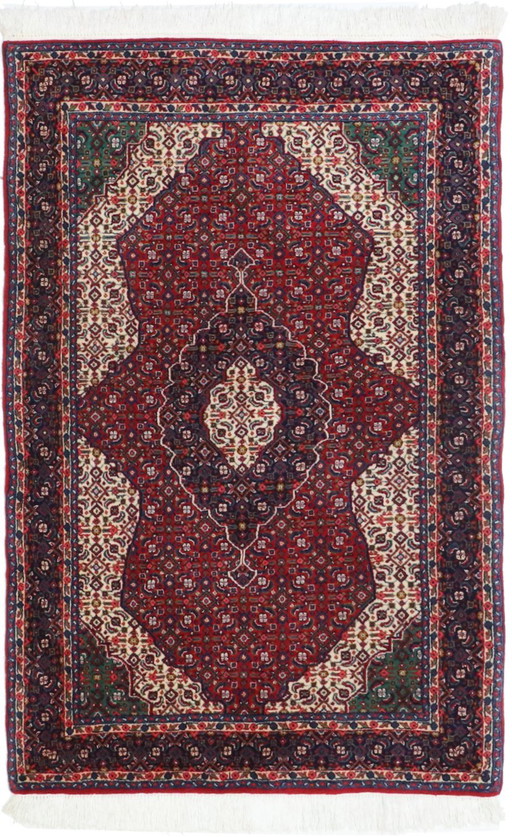Alfombra persa original anudada a mano Bidjar Muy fina Antigua 154 x 108 cm Excelente estado