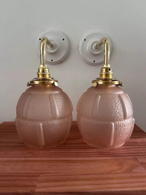 Pastel Art Deco Wall Sconces