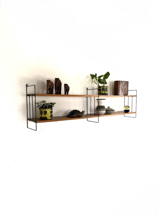 Mensola da parete vintage in teak, WHB Germania '60