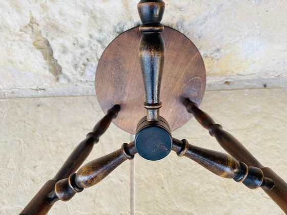 Image 1 of Vintage, Turned Wood,Walnut Stool