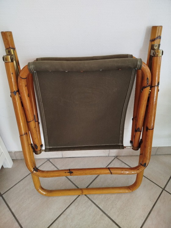 Image 1 of 3x jaren 60 bamboe vouwstoelen 