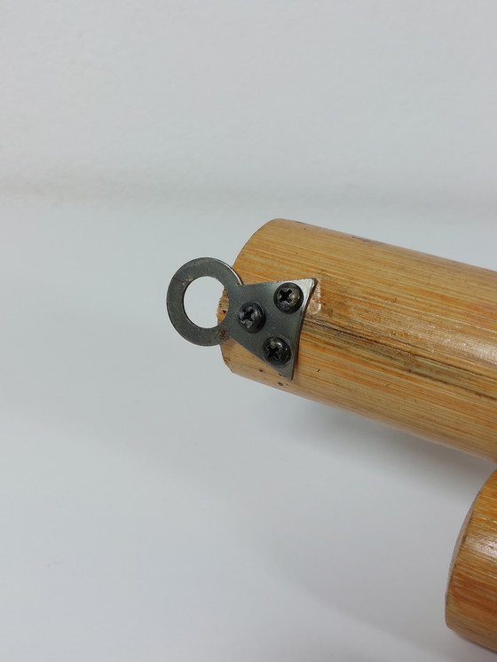 Image 1 of Coppia di attaccapanni vintage in bambù di metà secolo, appendiabiti da parete