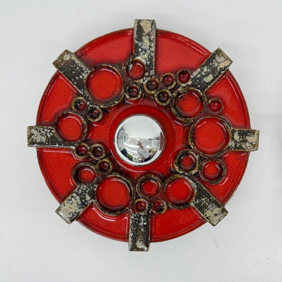 Image 1 of Pareja de apliques de cerámica Hustadt Leuchten , años 70