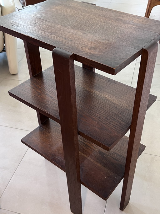 Art deco table with 3 shelves